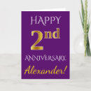 Search for 2nd wedding anniversary cards Elegant