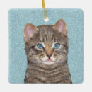 Search for grey cat ornaments Tabby