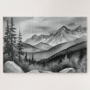 Search for white mountain puzzles Black and white