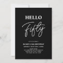 Search for modern 50th birthday invitations Chic
