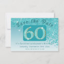 Search for 60th birthday save the dates Glitter