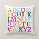 Search for playroom pillows Alphabet