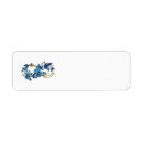 Search for white butterflies return address labels Illustration