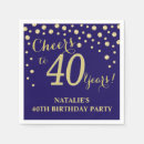 Search for 40th birthday napkins Cheers to 40 years