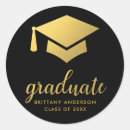 Search for university graduation party stickers Gold