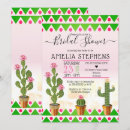Search for cactus bridal shower invitations Pink and green