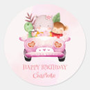 Search for monkey birthday party stickers Pink