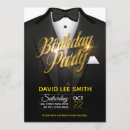 Search for suit and tie invitations Gold