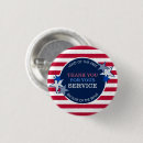 Search for thank you for your service buttons Red white and blue
