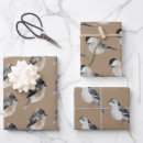 Recherche de moineau papier cadeau Aquarelle