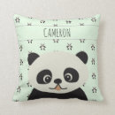 Recherche de ours panda coussins Noir et blanc
