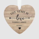 Search for 5th wedding anniversary ornaments 5 year anniversary