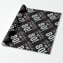 Search for 80th birthday wrapping paper 80 years old