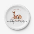 Recherche de cerf assiettes en papier Aquarelle