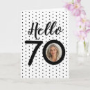 Search for elegant 70th birthday cards Black and white