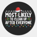 Search for clean up stickers Santa