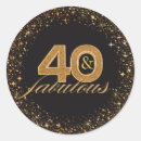 Search for 40 and fabulous stickers Black