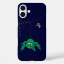 Search for spider in web iphone cases Blue