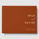 Search for rustic wedding guest books Terracotta