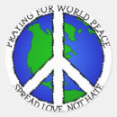 Search for peace on earth stickers World