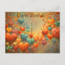 Recherche de coeur coloré cartes postales Amour