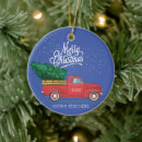 Search for blue truck holiday decor Christmas tree