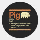 Search for funny bacon stickers Pig