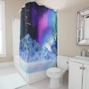 Search for northern lights shower curtains Mountains