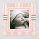Recherche de damask baptême invitations Vintage