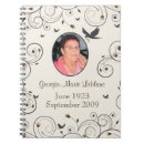 Search for memorial notebooks Tribute