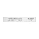 Search for happy new year return address labels Black and white