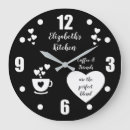 Search for black and white kitchen clocks Coffee