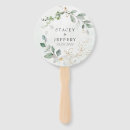Search for rustic wedding hand fans Gold