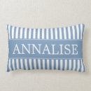Recherche de rayures bleues et blanches coussins Pour enfants