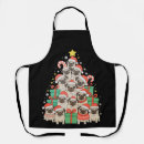 Search for pug dog aprons Santa