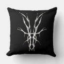 Recherche de cerf noir coussins Noir et blanc