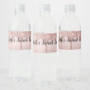 Search for rose gold water bottle labels Blush pink