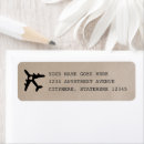 Search for traveling return address labels Airplane