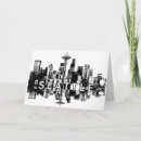 Search for seattle skyline cards Washington