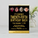 Search for twenty fifth birthday invitations Black
