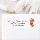 Search for red fox return address labels Watercolor