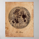 Search for antique moon posters Illustration