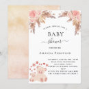 Search for rose gold baby shower invitations Pampas grass