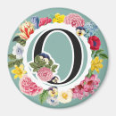 Recherche de lettres fleuries magnets Monogramme