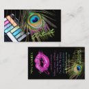 Recherche de plume de paon cartes visite Maquilleur