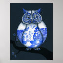 Search for owl pattern posters Blue
