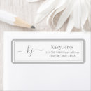 Search for script monogram return address labels Simple minimalist