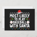 Search for baseball christmas invitations Xmas