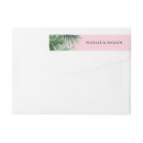Search for green wedding return address labels Tropical