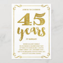 Search for 45th anniversary invitations Gold